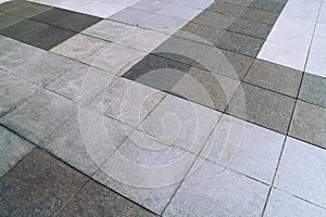 Tiled floor in a street in Madrid, Spain.