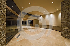 Tiled Hallway In Modern house