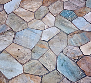 Tiled patio