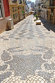 Tiled pavement in Lagos, Portugal