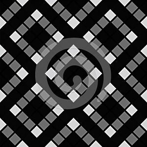 Tiled Square Pattern Gray and Black Geometric Design on Dark Background