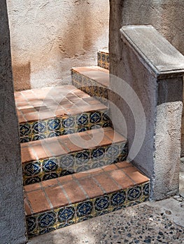 Tiled stairway, Tlaquepaque in Sedona, Arizona