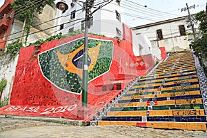 Tiled Steps at lapa in Rio de Janeiro Brazil