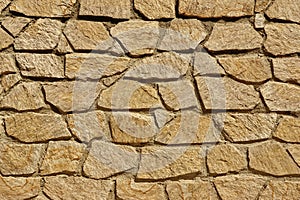 Tiled Stonewall From Flagstone And Limestone Rocks, Background T