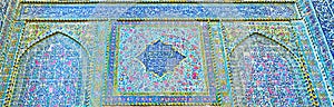 The tiled walls of Madraseh-ye Khan, Shiraz, Iran