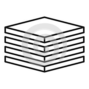 Tiler stack icon, outline style