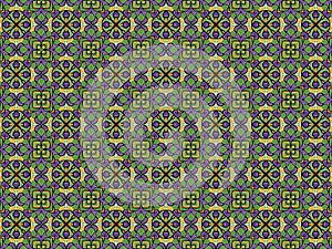 Tiles arabesque mandala style pattern fabric background