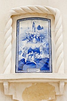 tiles & x28;azulejos& x29;, Fatima, Portugal