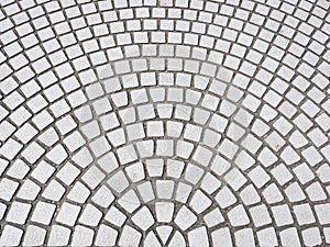 Tiles floor with radial pattern Art abstract background photo