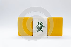 Tiles for mahjong. green.