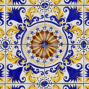 Tiles pattern detail on wall in Petropolis photo