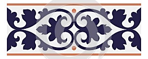 Tiles Portuguese patterns antique seamless design in Vector illustration