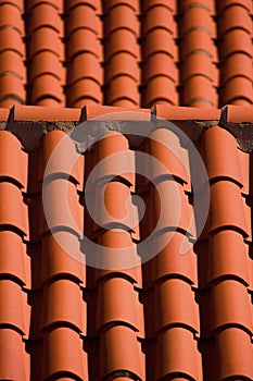 Tiles in roof