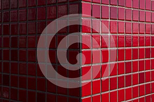 Tiles wall background textured red building exterior outdoor