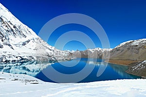 Tilicho Lake in Annapurna Conservation Area, Nepal photo