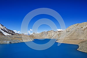 Tilicho Lake. Himalaya mountains. Nepal photo