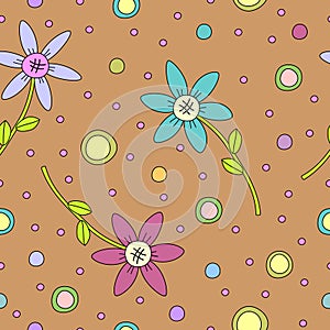 Tiling colorful flower texture