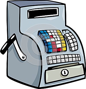 Till or cash register cartoon clip art photo