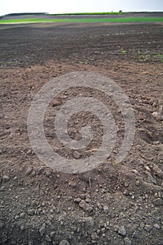 Tilled earth on field photo