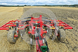 Tilling a Field As Seen from Tractor