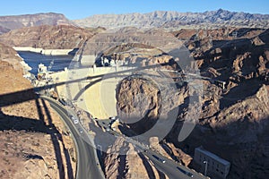 A Tillman Bridge Shadow Cast on Hoover Dam