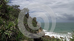 Tilt pan from Eastern wall of the North Gorge, as seen from the Gorge Walk at Point Lookout, town 1770