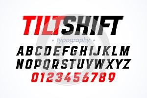 Tilt Shift lens style font