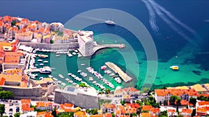 Tilt shift old city of Dubrovnik, Croatia