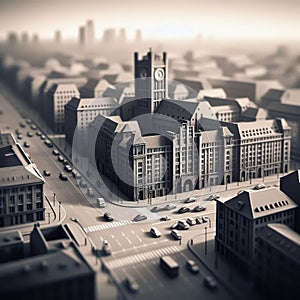 Tilt Shift Pencil Drawing A drawing that mimics the effect of a photo