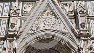 Tilt up of Cathedral of Saint Mary of the Flower, Cattedrale di Santa Maria del Fiore, Florence, Italy