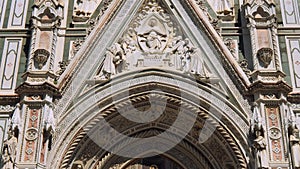 Tilt up of Cathedral of Saint Mary of the Flower, Cattedrale di Santa Maria del Fiore, Florence, Italy