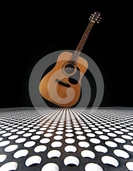 Tilted acoustic guitar