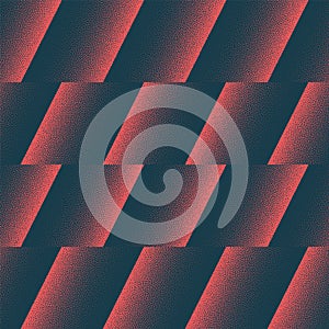 Tilted Chevron Structure Seamless Pattern Trendy Vector Red Abstract Background