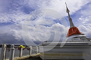 Tilted Pagoda is a landmark and a tourist attraction. History of  Nontaburi Thailand