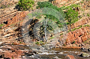 Tilted rock formation