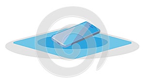 Tilted Smartphone Displaying a Modern Interface, vector design Generative AI