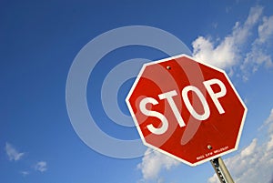 Tilted Stop Sign