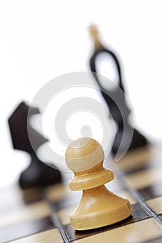 Tilted View of Chessboard.
