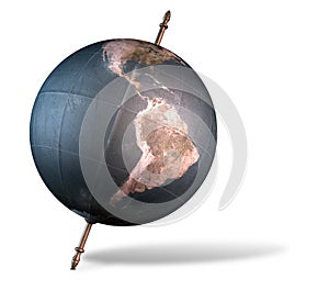 Tilted World Globe