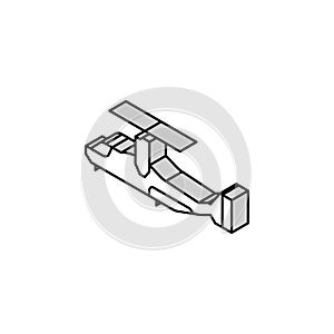 tiltrotor airplane aircraft isometric icon vector illustration