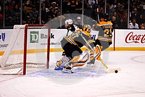 Tim Thomas makes the save