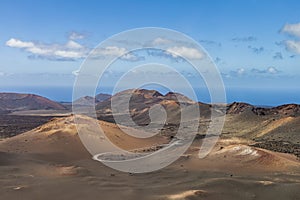 Timanfaya Volcanoe National Park in Lanzarote, Spain