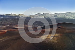 timanfaya volcanoes national park lanzarote panorama