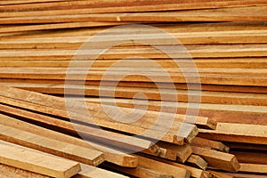 Timber on construction site