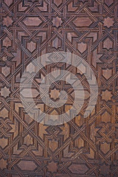 Timber decorative ceiling in moorish style, Alhambra, Granada, Spain