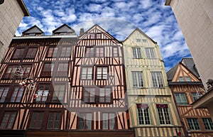 Timber framed houses in Rouen