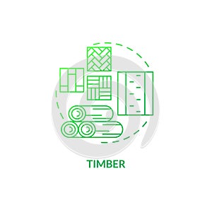 Timber green gradient concept icon