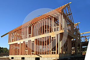 Timber home under construction