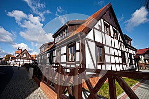 Timber house in Poland, Ustka photo