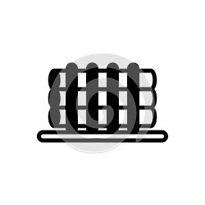 Black solid icon for Timber, wood and forest